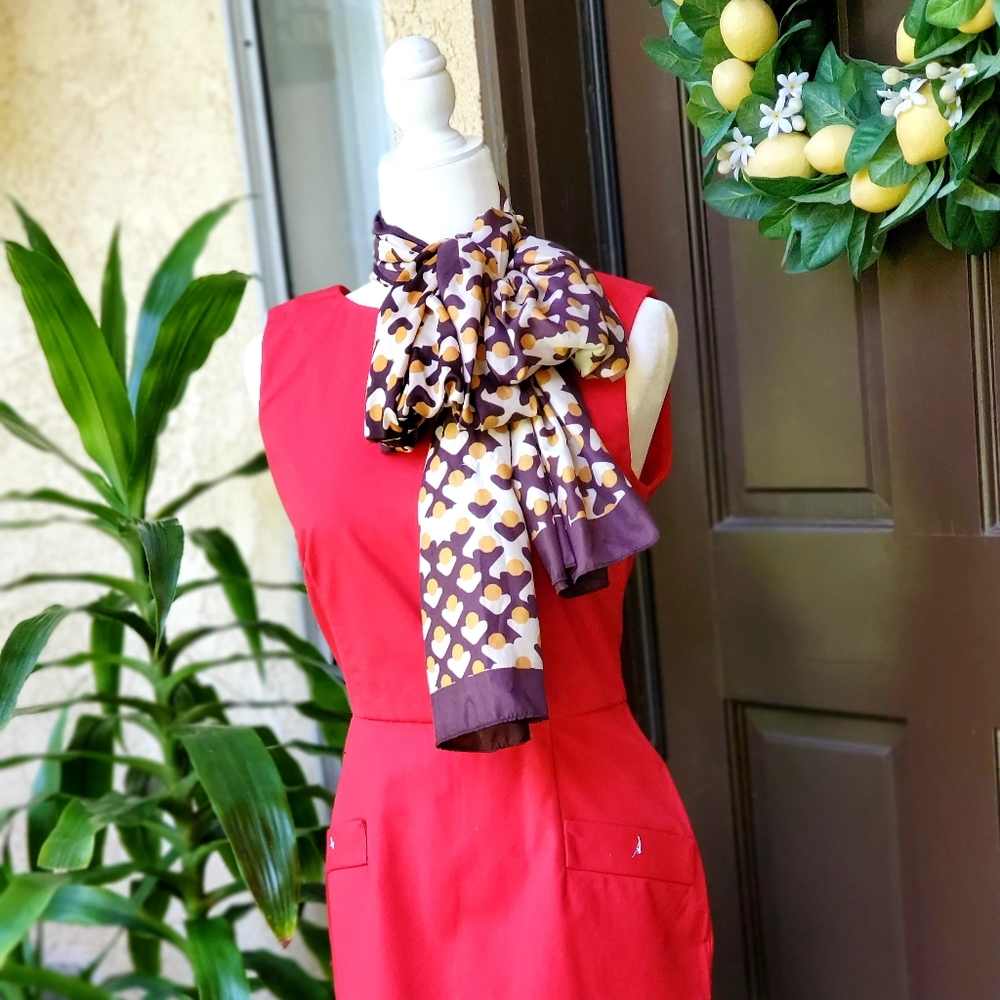 Handmade Red Pencil Skirt Dress (aprx. Size 8)